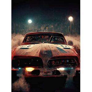 Doppelganger33 LTD Classic Sports Car Muscle Cinematic Night Atmospheric Race In Fog Large Wall Art Poster Print Thick Paper 18X24 Inch Doppelganger33 LTD Classic Sports Car Muscle Cinematic Night Atmospheric Race In Fog Large Wall Art Poster Print Thick Paper 18X24 Inch