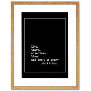 Wee Blue Coo Kerouac Live Travel Adventure Bless Artwork Framed Wall Art Print 12X16 Inch Wee Blue Coo Kerouac Live Travel Adventure Bless Artwork Framed Wall Art Print 12X16 Inch