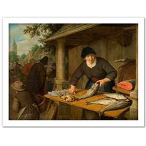 Artery8 Adriaen Van Ostade The Fishwife Painting Artwork Framed Wall Art Print 18X24 Inch Artery8 Adriaen Van Ostade The Fishwife Painting Artwork Framed Wall Art Print 18X24 Inch