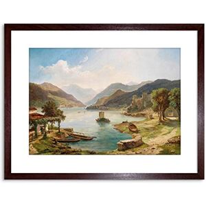 Wee Blue Coo PAINTING BRIOSCHI ITALIAN LAKE LANDSCAPE SMALL FRAMED ART PRINT F97X12966 Wee Blue Coo PAINTING BRIOSCHI ITALIAN LAKE LANDSCAPE SMALL FRAMED ART PRINT F97X12966