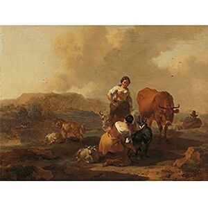 Artery8 Berchem Italian Landscape Cattle Unframed Wall Art Print Poster Home Decor Premium Artery8 Berchem Italian Landscape Cattle Unframed Wall Art Print Poster Home Decor Premium