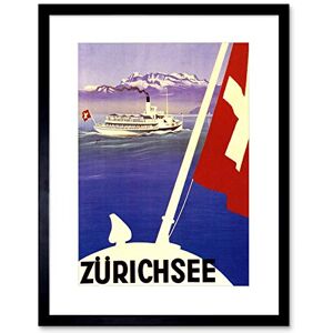 Wee Blue Coo Travel Lake Zurich Switzerland Boat Alpine Mountain Flag Framed Wall Art Print Wee Blue Coo Travel Lake Zurich Switzerland Boat Alpine Mountain Flag Framed Wall Art Print