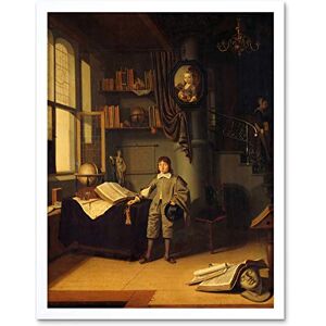 Artery8 Van Gaesbeeck Young Man In A Study Painting Art Print Framed Poster Wall Decor 12x16 inch Artery8 Van Gaesbeeck Young Man In A Study Painting Art Print Framed Poster Wall Decor 12x16 inch