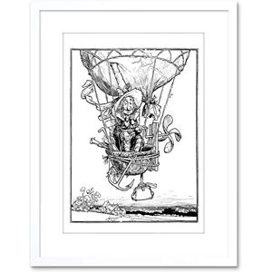 Wee Blue Coo WILLIAM HEATH ROBINSON UNCLE LUBIN HOT AIR BALLOON FRAMED ART PRINT F97X11089 Wee Blue Coo WILLIAM HEATH ROBINSON UNCLE LUBIN HOT AIR BALLOON FRAMED ART PRINT F97X11089