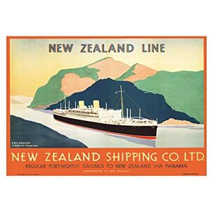 Wee Blue Coo Travel Ad Transport New Zealand Panama Ship Boat Wall Art Print Wee Blue Coo Travel Ad Transport New Zealand Panama Ship Boat Wall Art Print