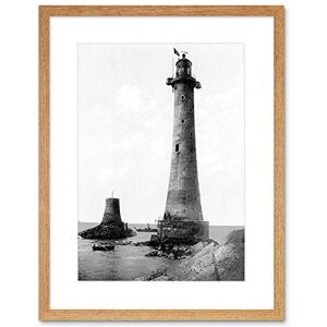 Wee Blue Coo Vintage Photo Eddystone Lighthouse Plymouth Framed Wall Art Print Wee Blue Coo Vintage Photo Eddystone Lighthouse Plymouth Framed Wall Art Print