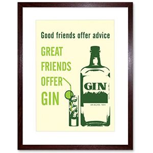 Wee Blue Coo Quote Alcohol Theme Gin Good Friends Framed Wall Art Print Wee Blue Coo Quote Alcohol Theme Gin Good Friends Framed Wall Art Print