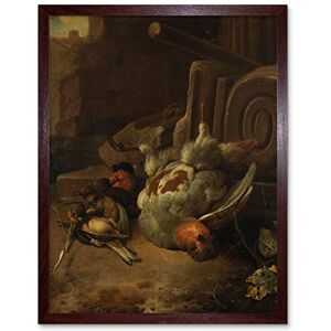 Artery8 D'Hondecoeter Dead Birds Painting Art Print Framed Poster Wall Decor 12x16 inch Artery8 D'Hondecoeter Dead Birds Painting Art Print Framed Poster Wall Decor 12x16 inch