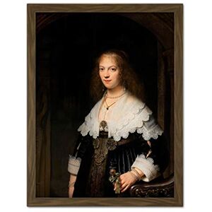 Artery8 Rembrandt Portrait Of A Woman Possibly Maria Trip Artwork Framed Wall Art Print 18X24 Inch Artery8 Rembrandt Portrait Of A Woman Possibly Maria Trip Artwork Framed Wall Art Print 18X24 Inch