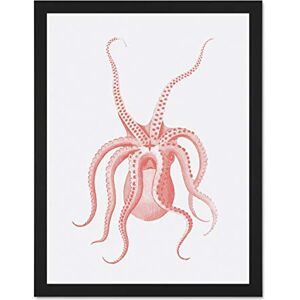 Wee Blue Coo Living Coral Octopus Upside Down Large Black Framed Art Print Wall Poster 18x24 inch Wee Blue Coo Living Coral Octopus Upside Down Large Black Framed Art Print Wall Poster 18x24 inch