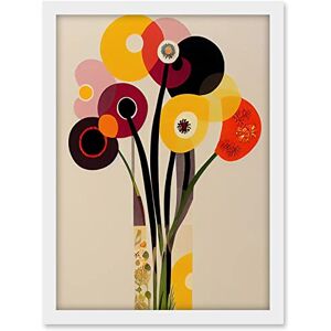 Wee Blue Coo Abstract Retro Spring Summer Flowers Floral Yellow Burgundy Orange Bouquet Vase Artwork Framed A3 Wall Art Print Wee Blue Coo Abstract Retro Spring Summer Flowers Floral Yellow Burgundy Orange Bouquet Vase Artwork Framed A3 Wall Art Print