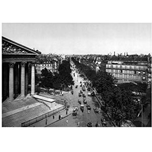 Wee Blue Coo Boulevard De La Madeleine Paris Vintage Old BW Wall Art Print Wee Blue Coo Boulevard De La Madeleine Paris Vintage Old BW Wall Art Print