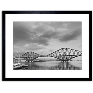 Wee Blue Coo Photo Landmark Scotland Black White Forth Bridge Framed Wall Art Print Wee Blue Coo Photo Landmark Scotland Black White Forth Bridge Framed Wall Art Print