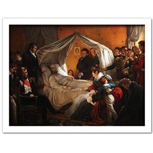 Artery8 De Steuben Death of Napoleon Empreror France Painting Artwork Framed Wall Art Print 18X24 Inch Artery8 De Steuben Death of Napoleon Empreror France Painting Artwork Framed Wall Art Print 18X24 Inch