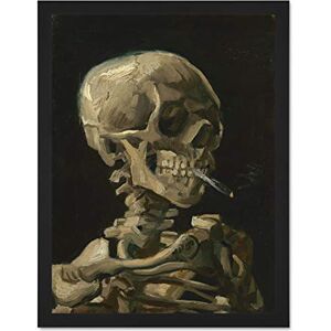 Fine Art Prints Van Gogh Head Skull Skeleton Burning Cigarette Large Framed Art Print Poster Wall Decor 18x24 inch Fine Art Prints Van Gogh Head Skull Skeleton Burning Cigarette Large Framed Art Print Poster Wall Decor 18x24 inch