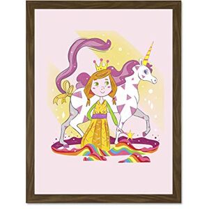 Wee Blue Coo Unicorn Princess Magic Large Framed Art Print Wall Poster 18x24 inch Wee Blue Coo Unicorn Princess Magic Large Framed Art Print Wall Poster 18x24 inch