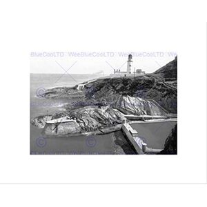 Wee Blue Coo Isle Of Man Douglas Lighthouse And Bathing Cove England BW Wall Art Print Wee Blue Coo Isle Of Man Douglas Lighthouse And Bathing Cove England BW Wall Art Print