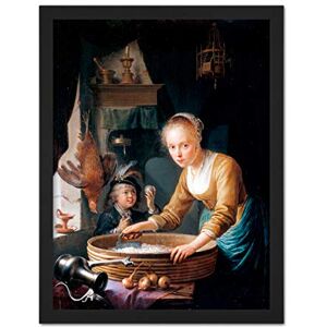 Fine Art Prints Dou Girl Chopping Onions Child Kitchen Painting Large Framed Art Print Poster Wall Decor 18x24 in Fine Art Prints Dou Girl Chopping Onions Child Kitchen Painting Large Framed Art Print Poster Wall Decor 18x24 in