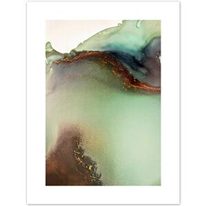 Wee Blue Coo Abstract Paint With Green Gold Art Print Canvas Premium Wall Decor Poster Wee Blue Coo Abstract Paint With Green Gold Art Print Canvas Premium Wall Decor Poster