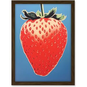 Artery8 A Single Strawberry Block Colour Artwork Red on Blue Bold Bright Minimalist Kitchen Decor Artwork Framed A3 Wall Art Print Artery8 A Single Strawberry Block Colour Artwork Red on Blue Bold Bright Minimalist Kitchen Decor Artwork Framed A3 Wall Art Print