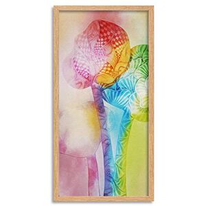 Artery8 Smudge Zentangle Flower Watercolour Painting Framed Wall Art Print Long 25X12 Inch Artery8 Smudge Zentangle Flower Watercolour Painting Framed Wall Art Print Long 25X12 Inch