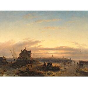 Artery8 Leickert Winter On The Ice Amsterdam Painting Unframed Wall Art Print Poster Home Decor Premium Artery8 Leickert Winter On The Ice Amsterdam Painting Unframed Wall Art Print Poster Home Decor Premium