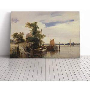Big Box Art Richard Bonington Barges on a River Canvas Print Gallery Wrapped 30mm Frame Wall Art 24x16 inches Ready to Hang Modern Landscape Picture Living Room Bedroom Lounge Office Big Box Art Richard Bonington Barges on a River Canvas Print Gallery Wrapped 30mm Frame Wall Art 24x16 inches Ready to Hang Modern Landscape Picture Living Room Bedroom Lounge Office