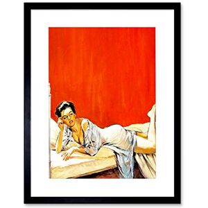 Wee Blue Coo Pin Up Girl Bed Red Wall Artwork Framed Wall Art Print 12X16 Inch Wee Blue Coo Pin Up Girl Bed Red Wall Artwork Framed Wall Art Print 12X16 Inch