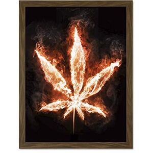 Wee Blue Coo Mp Painting Illustration Marijuana Leaf Flames Fire Weed Cool Bright Large Framed Art Print Poster Wall Decor 18x24 inch Wee Blue Coo Mp Painting Illustration Marijuana Leaf Flames Fire Weed Cool Bright Large Framed Art Print Poster Wall Decor 18x24 inch