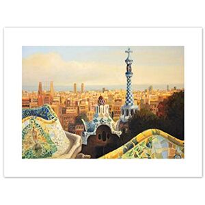 Fine Art Prints Park Guell Painting Barcelona Art Print Canvas Premium Wall Decor Poster Fine Art Prints Park Guell Painting Barcelona Art Print Canvas Premium Wall Decor Poster