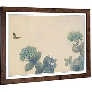Big Box Art Framed Print of Hishida Shunso Hydrangeas Butterfly Oriental Design Wall Art Picture Home Decor for Kitchen, Living Room, Bedroom, Hallway, Walnut, A2 / 24.5x18 Inch / 62x45cm Big Box Art Framed Print of Hishida Shunso Hydrangeas Butterfly Oriental Design Wall Art Picture Home Decor for Kitchen, Living Room, Bedroom, Hallway, Walnut, A2 / 24.5x18 Inch / 62x45cm