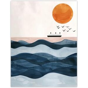 Artery8 Ocean Liner Ship With Seagulls Over Sea Waves Bathroom Toilet Extra Large XL Wall Art Poster Print Artery8 Ocean Liner Ship With Seagulls Over Sea Waves Bathroom Toilet Extra Large XL Wall Art Poster Print