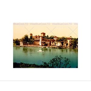 Wee Blue Coo VINTAGE TURIN ITALY MEDIEVAL CASTLE RIVER TOWN BLACK FRAMED ART PRINT B12X3552 Wee Blue Coo VINTAGE TURIN ITALY MEDIEVAL CASTLE RIVER TOWN BLACK FRAMED ART PRINT B12X3552