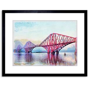 Wee Blue Coo Painting Landmark Forth Bridge Edinburgh Scotland Framed Wall Art Print Wee Blue Coo Painting Landmark Forth Bridge Edinburgh Scotland Framed Wall Art Print