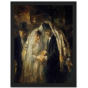 Artery8 Jozef Israels Jewish Wedding Celebration Painting Artwork Framed Wall Art Print 18X24 Inch Artery8 Jozef Israels Jewish Wedding Celebration Painting Artwork Framed Wall Art Print 18X24 Inch