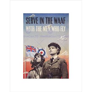 Wee Blue Coo WAR WW2 ENLIST WAAF RAF WOMEN MILITARY UK VINTAGE ADVERT FRAMED PRINT B12X1974 Wee Blue Coo WAR WW2 ENLIST WAAF RAF WOMEN MILITARY UK VINTAGE ADVERT FRAMED PRINT B12X1974