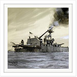 Fine Art Prints Parkes HMS Lord Clive Shelling German Forts War Painting Square Wooden Framed Wall Art Print Picture 16X16 Inch Fine Art Prints Parkes HMS Lord Clive Shelling German Forts War Painting Square Wooden Framed Wall Art Print Picture 16X16 Inch