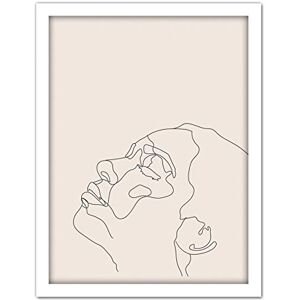 Wee Blue Coo Line Drawing Faces Woman Minimalist Artwork Framed Wall Art Print 18X24 Inch Wee Blue Coo Line Drawing Faces Woman Minimalist Artwork Framed Wall Art Print 18X24 Inch