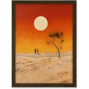 Artery8 Desert Landscape Sunset Sun Oil Painting Amber Orange Yellow Windswept Dunes Artwork Framed A3 Wall Art Print Artery8 Desert Landscape Sunset Sun Oil Painting Amber Orange Yellow Windswept Dunes Artwork Framed A3 Wall Art Print