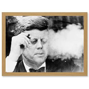 Artery8 Photo JFK John F Kennedy Smoking Cigar US President Picture A4 Artwork Framed Wall Art Print Artery8 Photo JFK John F Kennedy Smoking Cigar US President Picture A4 Artwork Framed Wall Art Print