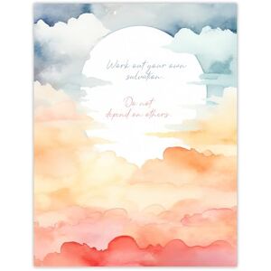 Artery8 Your Own Salvation Buddhist Mindfulness Quote Watercolour Sun Through Clouds Buddha Meditation Enlightenment Vihara Extra Large XL Wall Art Poster Print Artery8 Your Own Salvation Buddhist Mindfulness Quote Watercolour Sun Through Clouds Buddha Meditation Enlightenment Vihara Extra Large XL Wall Art Poster Print