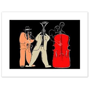 Wee Blue Coo Musicians Jazz Modern Illustration Art Print Canvas Premium Wall Decor Poster Wee Blue Coo Musicians Jazz Modern Illustration Art Print Canvas Premium Wall Decor Poster