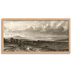 Artery8 David Lucas Hampstead Heath Harrow In Distance Painting Framed Wall Art Print Long 25X12 Inch Artery8 David Lucas Hampstead Heath Harrow In Distance Painting Framed Wall Art Print Long 25X12 Inch