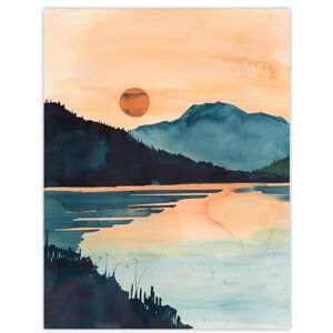 Artery8 Sun Rising Over Loch Shiel Lakeside Mountains Living Room Large Wall Art Poster Print Thick Paper 18X24 Inch Artery8 Sun Rising Over Loch Shiel Lakeside Mountains Living Room Large Wall Art Poster Print Thick Paper 18X24 Inch