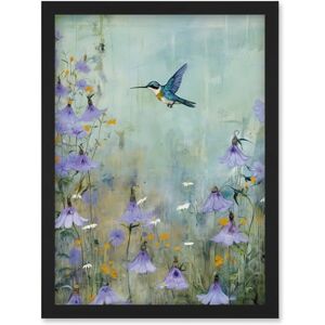 Artery8 Bluebell Hummingbird Pastel Painting Nectar Flowers Field Oil Painting Colour Artwork Framed Wall Art Print A4 Artery8 Bluebell Hummingbird Pastel Painting Nectar Flowers Field Oil Painting Colour Artwork Framed Wall Art Print A4
