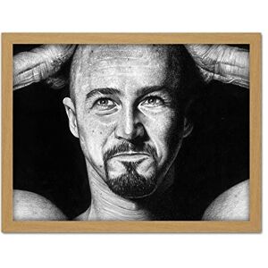 Wee Blue Coo Ed Norton American History X Wayne Maguire Artwork Framed Wall Art Print 18X24 Inch Wee Blue Coo Ed Norton American History X Wayne Maguire Artwork Framed Wall Art Print 18X24 Inch