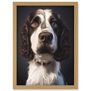 Doppelganger33 LTD English Springer Spaniel Dog Portrait Artwork Framed Wall Art Print A4 Doppelganger33 LTD English Springer Spaniel Dog Portrait Artwork Framed Wall Art Print A4
