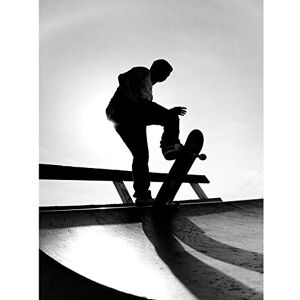 Wee Blue Coo Skateboarding Skater Ramp Silhouette Large Wall Art Poster Print Thick Paper 18X24 Inch Wee Blue Coo Skateboarding Skater Ramp Silhouette Large Wall Art Poster Print Thick Paper 18X24 Inch