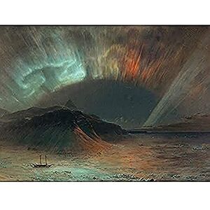 Fine Art Prints Church Aurora Borealis Northern Lights Seascape Painting Art Print Canvas Premium Wall Decor Poster Mural Fine Art Prints Church Aurora Borealis Northern Lights Seascape Painting Art Print Canvas Premium Wall Decor Poster Mural