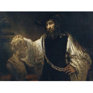 Fine Art Prints Rembrandt Aristoteles Poster mit einer Büste von Homer, abgeschnittener Kunstdruck, Wanddekoration, Premium-Wandbild Fine Art Prints Rembrandt Aristoteles Poster mit einer Büste von Homer, abgeschnittener Kunstdruck, Wanddekoration, Premium-Wandbild